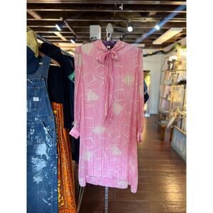 Vintage Nat Kaplan Couture Pink Silk Dress - Size L